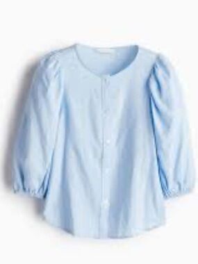 New H&M Linen Blend Blouse